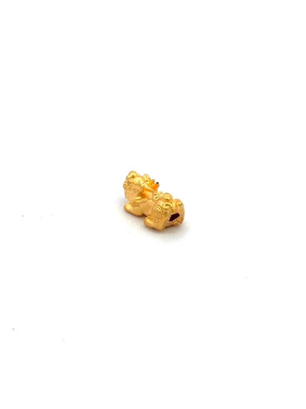 24K 999 Pure Gold Charm Piyao Pixiu Bead Spacer DIY Necklace Bracelet 0.18g - Picture 3 of 6